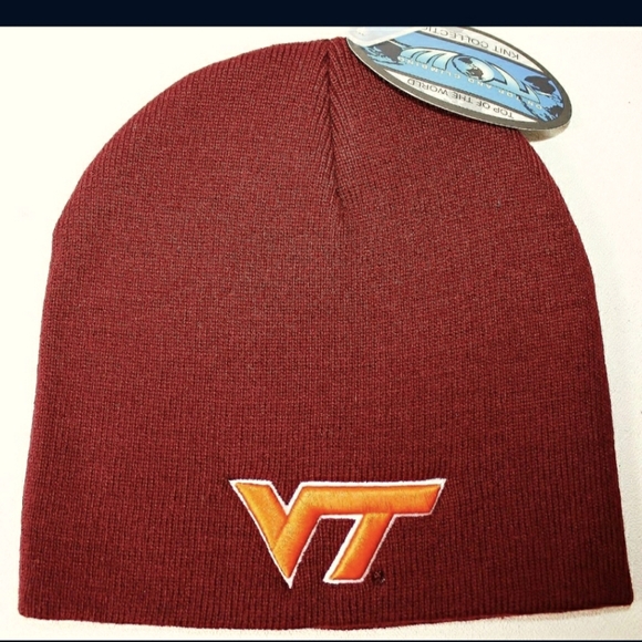 Top of the World Virginia Tech Hokies Maroon Simple Knit Hat without Cuff - Picture 1 of 2